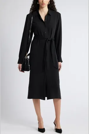 Nordstrom Long Sleeve Belted Shirtdress in at , Size Xx-Large