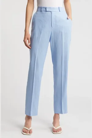 MANGO Straight Leg Linen Pants in at Nordstrom, Size 4