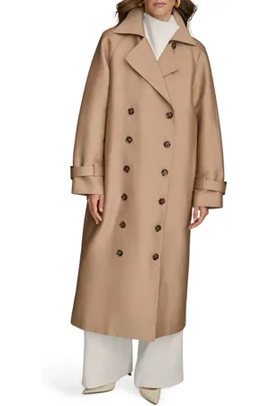 Donna Karan Double Breasted Trench Coat in at Nordstrom, Size X-Small