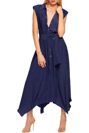Ramy Brook Ivy Sleeveless Asymmetric Hem Shirtdress in at Nordstrom, Size Medium