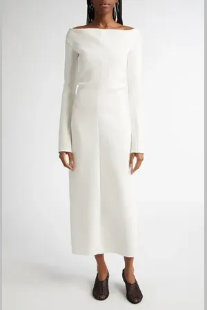 Proenza Schouler Yara Off the Shoulder Long Sleeve Midi Dress in at Nordstrom, Size 0