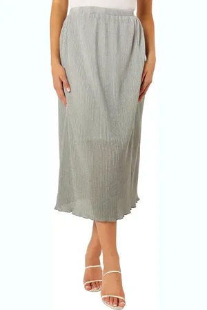 Petal & Pup Margurita Metallic Midi Skirt in at Nordstrom, Size X-Small