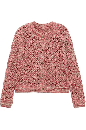 MANGO Metallic Open Stitch Cardigan in at Nordstrom, Size Small