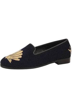ByPaige BY PAIGE Needlepoint Metallic Gold Scallop Flat in at Nordstrom, Size 7.5