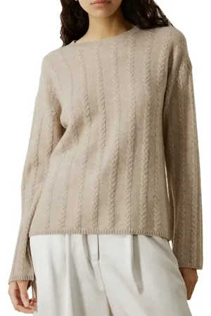 Lilysilk Semi-Sheer Cable-knit Cashmere Sweater in at Nordstrom, Size Small