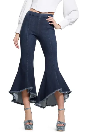 Guess Sofia 1981 Frayed Ankle Flare Jeans in at Nordstrom, Size 27 X 27