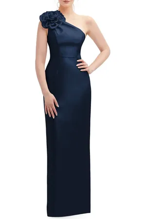 Alfred Sung Flower One-Shoulder Column Gown in at Nordstrom, Size 20