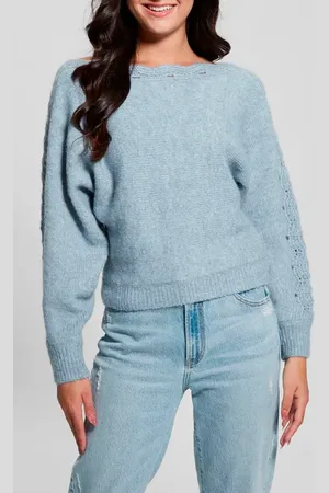 Guess Malorie Pointelle Detail Dolman Sleeve Sweater in at Nordstrom, Size X-Small
