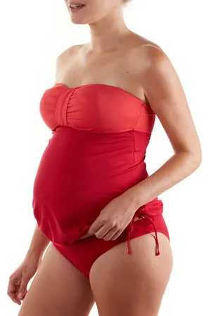 Cache Coeur Eden Two-Piece Colorblock Maternity Tankini Swimsuit in at Nordstrom, Size Small