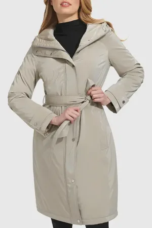Kenneth Cole Sleeker Hooded Raincoat in at Nordstrom, Size X-Small