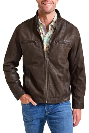 Tommy Bahama Highland Rocker Leather Jacket in at Nordstrom, Size Xxx-Large