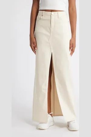 1822 Denim Front Slit Denim Maxi Skirt in at Nordstrom, Size 32