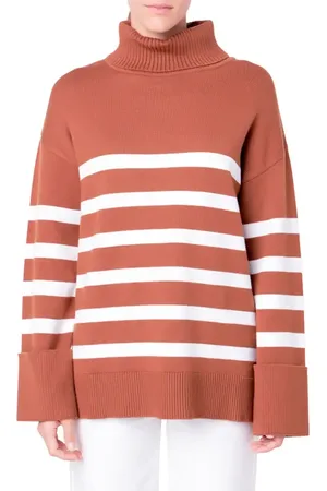 ENGLISH FACTORY Stripe Turtleneck Sweater in at Nordstrom, Size X-Small