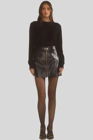 Cynthia Rowley Harper Vegan Leather Skirt in at Nordstrom, Size 6