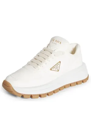 Prada Triangle Logo Lace-Up Sneaker in at Nordstrom, Size 5.5Us