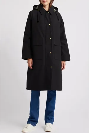Barbour Francis Waterproof Insulated Long Coat with Removable Hood in at Nordstrom, Size 14 Us