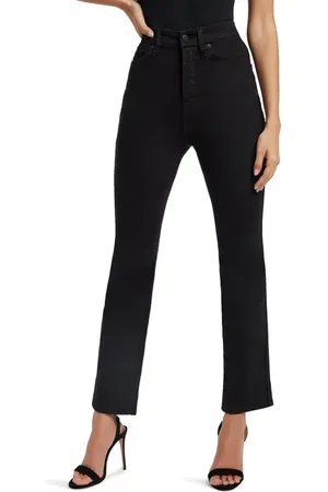 GOOD AMERICAN Good Curve High Waist Straight Leg Jeans in at Nordstrom, Size 6