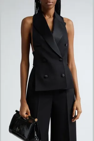 Dolce & Gabbana Double Breasted Wool Blend Gabardine Waistcoat in at Nordstrom, Size 0 Us