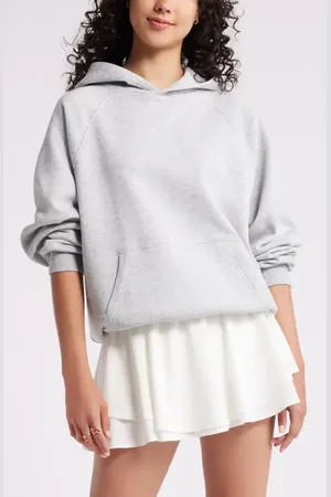 BP. Fleece Detail Oversize Raglan Hoodie in at Nordstrom, Size X-Small