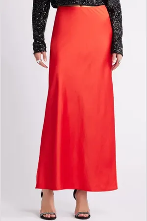 Open Edit Bias Cut Maxi Skirt in at Nordstrom, Size Medium