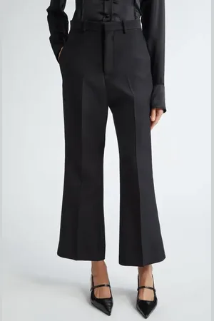 BITE Credo Frill Organic Wool Flare Trousers in at Nordstrom, Size 0 Us