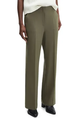 MANGO Flat Front Straight Leg Pants in at Nordstrom, Size 2