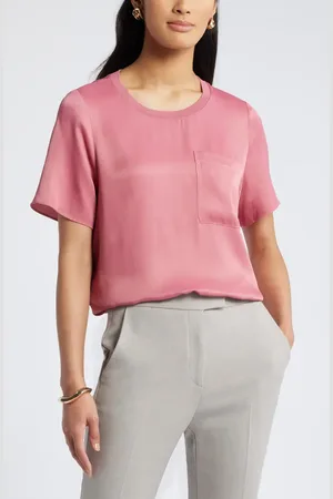 Nordstrom Woven Pocket T-Shirt in at , Size X-Large