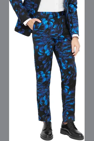 Twisted Tailor Heron Slim Fit Floral Suit Trousers at Nordstrom, Size 36