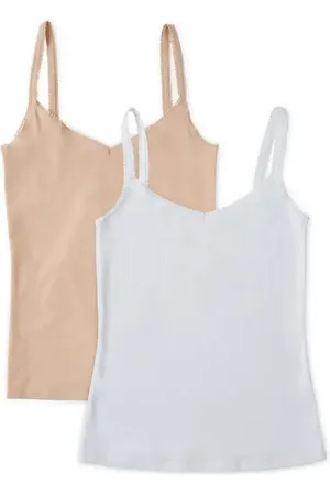 On Gossamer 2-Pack Cabana Cotton Reversible Camisoles in at Nordstrom, Size Small