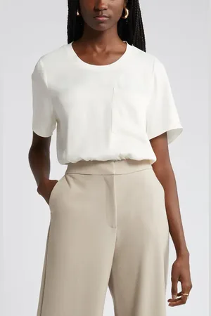Nordstrom Woven Pocket T-Shirt in at , Size X-Small