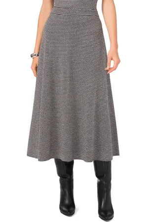 Vince Camuto Zigzag Stripe Midi Skirt in at Nordstrom, Size 0