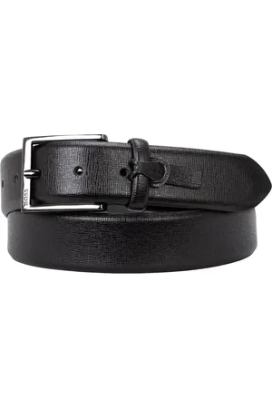HUGO BOSS Comfort Stretch Saffiano Textured Leather Belt in at Nordstrom, Size 32