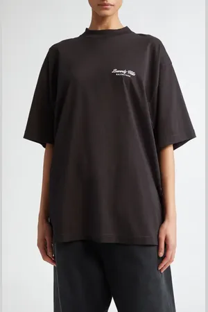 Balenciaga Beverly Hills Medium Fit Embroidered Cotton T-Shirt in at Nordstrom, Size X-Small