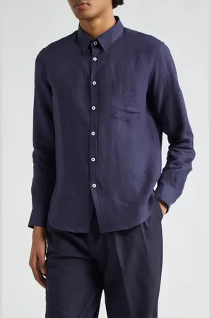 De Bonne Facture Essential Linen Button-Up Shirt in at Nordstrom, Size 36 Us