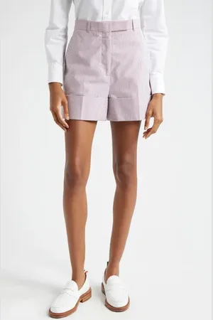 Thom Browne Stripe Tailored High Waist Shorts in at Nordstrom, Size 0 Us