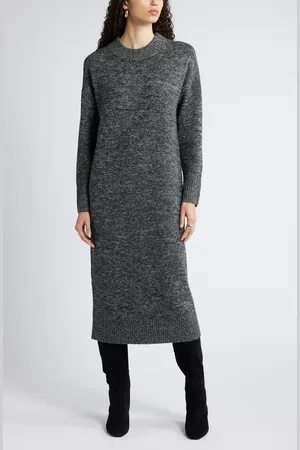 Nordstrom Long Sleeve Marled Wool Blend Sweater Dress in at , Size Xx-Small