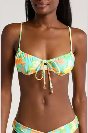 Kulani Kinis Ruched Underwire Bikini Top in at Nordstrom, Size Large