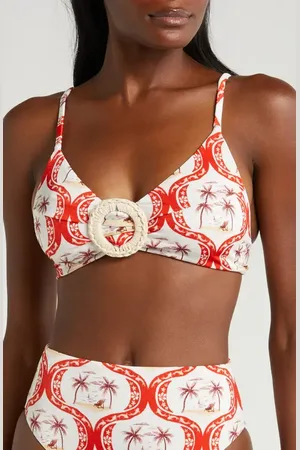 Farm Rio Summer Beach Triangle Bikini Top in at Nordstrom, Size X-Small