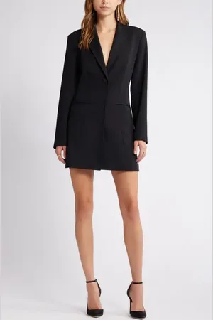 Open Edit Long Sleeve Blazer Minidress in at Nordstrom, Size Small