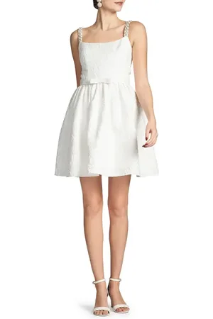 Sachin & Babi Serena Beaded Strap Floral Jacquard Cocktail Minidress in at Nordstrom, Size 0