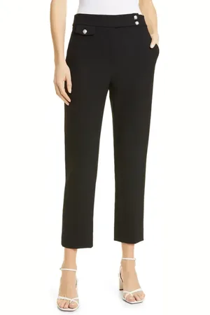 VERONICA BEARD Renzo Crop Cotton Blend Trousers in at Nordstrom, Size 00