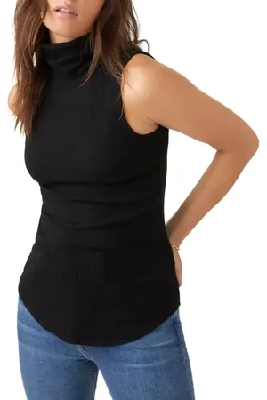 Fifteen Twenty Turtleneck Sleeveless Ribbed Sweater in at Nordstrom, Size X-Small