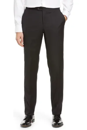 Heritage Gold Hickey Freeman Wool Flat Front Tuxedo Pants in at Nordstrom, Size 33 X R