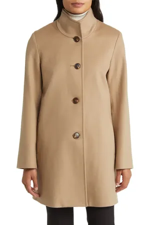 Fleurette Dawn Stand Collar Wool Car Coat in at Nordstrom, Size 4P