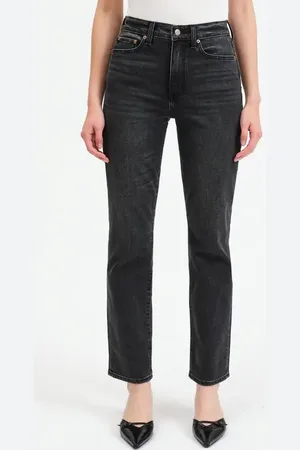 Danny Daze Smarty Pants High Waist Ankle Slim Straight Leg Jeans in at Nordstrom, Size 27