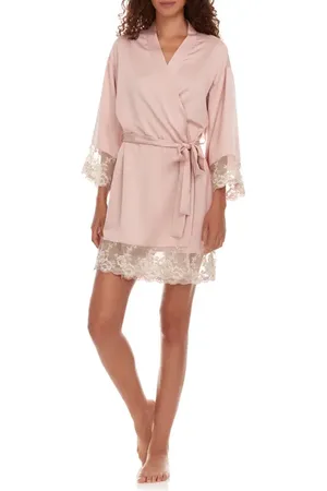 Flora Nikrooz Rosa Satin Robe in at Nordstrom, Size X-Small