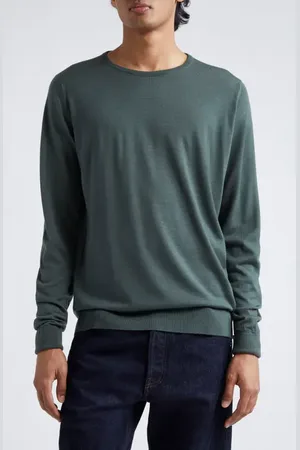 JOHN SMEDLEY Marcus Virgin Wool Crewneck Sweater in at Nordstrom, Size Large