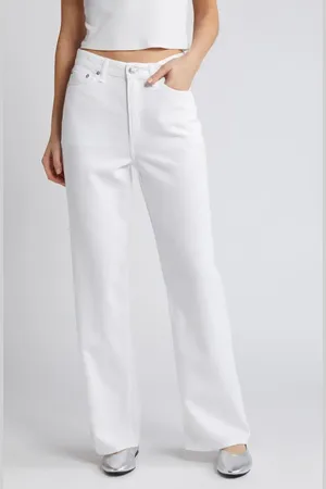 RAG&BONE Featherweight Logan Mid Rise Wide Leg Jeans in at Nordstrom, Size 24