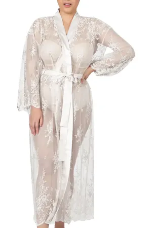 Rya Collection Darling Sheer Lace Robe in at Nordstrom, Size 2X