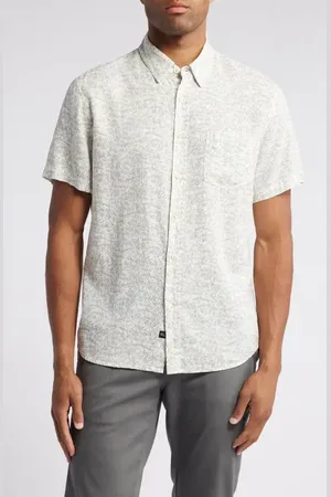 Rails Carson Short Sleeve Linen Blend Button-Up Shirt in at Nordstrom, Size X-Large